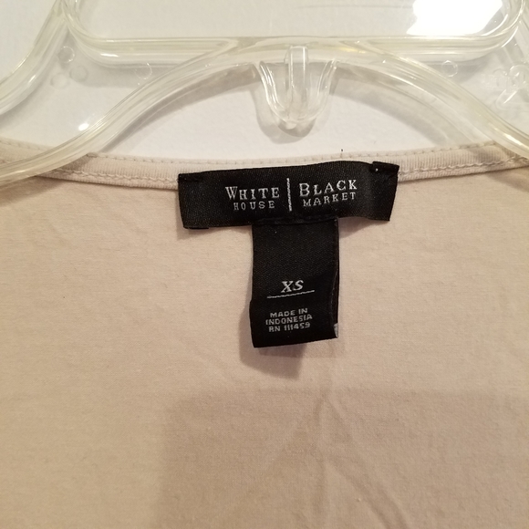 WHBM Cream Lace V Neck Top XS - Picture 2 of 4